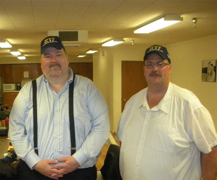 (Left) Larry Hanley, International President of ATU(Right) Bruce Hansen, Former ATU Local 757 President